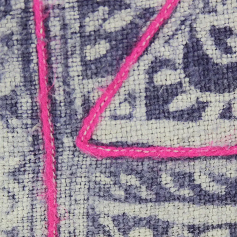 Indigo Lumbar Batik Linen X