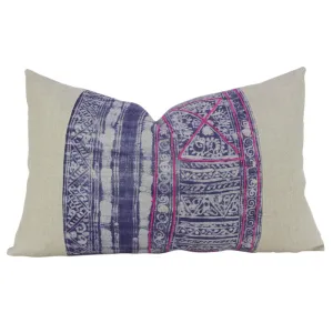Indigo Lumbar Batik Linen X