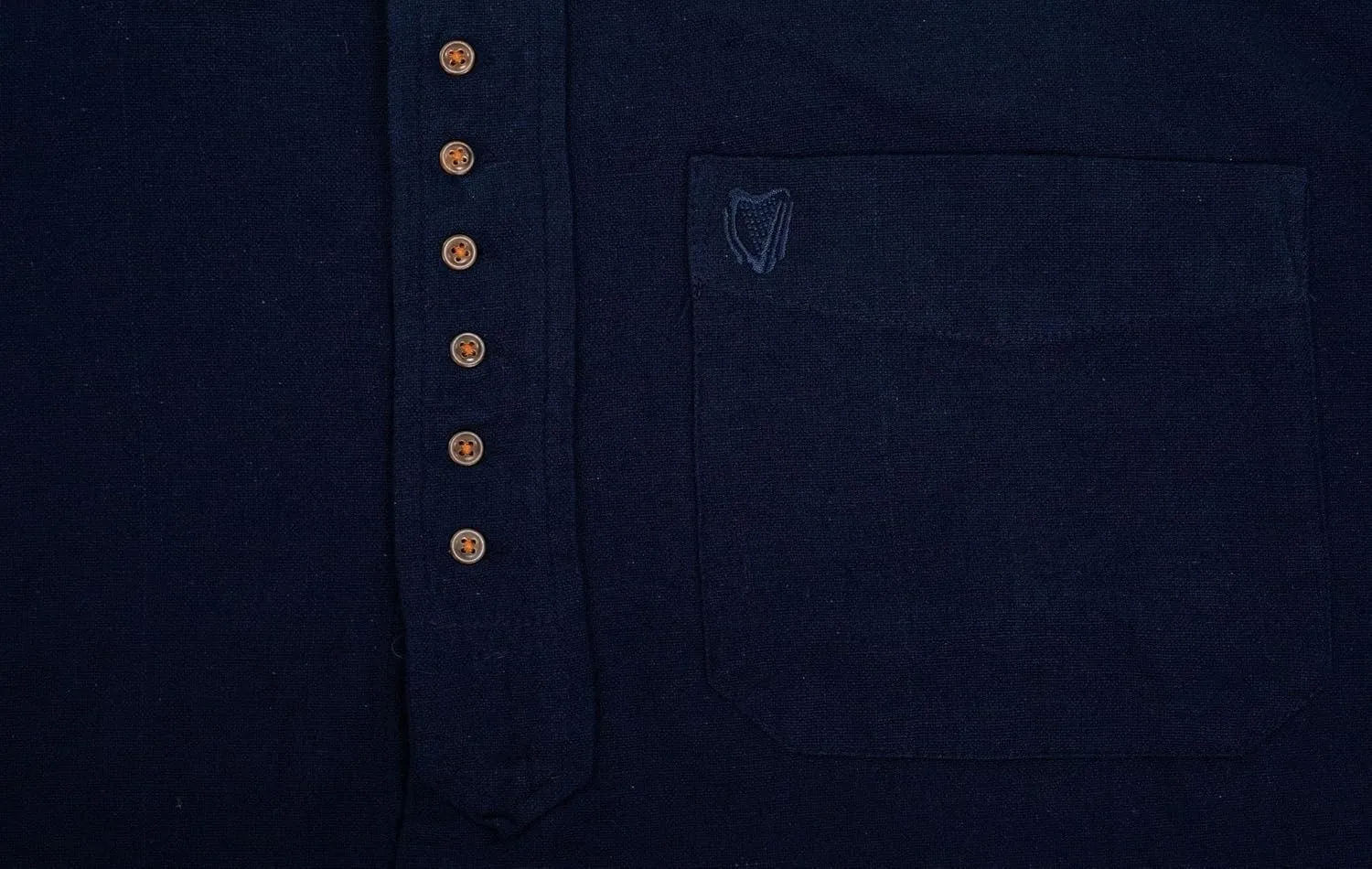 Irish Grandfather Shirt for Mens - Vintage Cotton and Linen Long-Sleeve Ireland Traditional Shirt Collarless