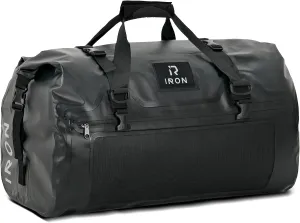 IRON JIA'S Motorcycle Dry Bag - Waterproof Duffle & Luggage Tail Bag Saddle Bags with Roll Top Closure, Shoulder Straps, Inner Pocket and Mesh Pocket (Black, 50L)
