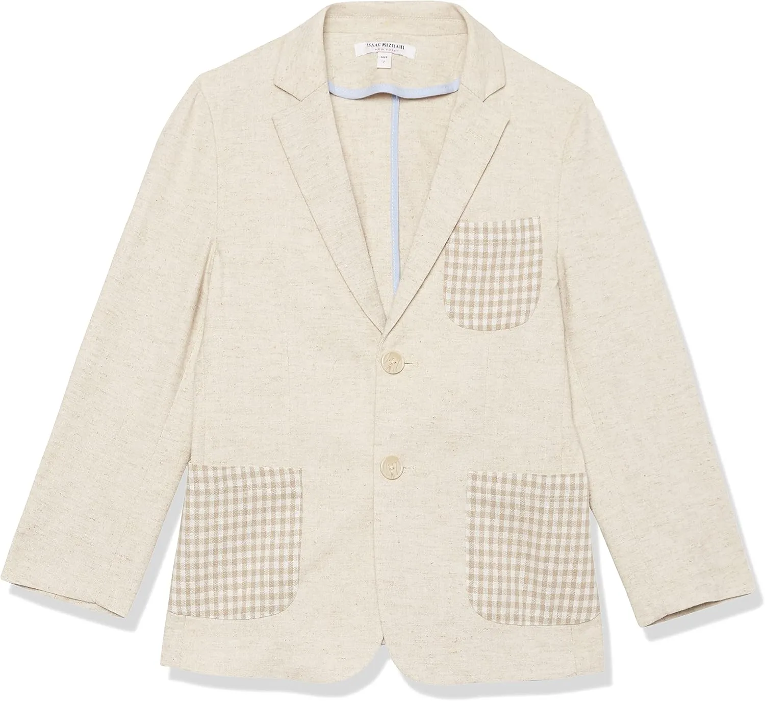 Isaac Mizrahi Slim Fit Boy's Contrast Linen Sport Jacket