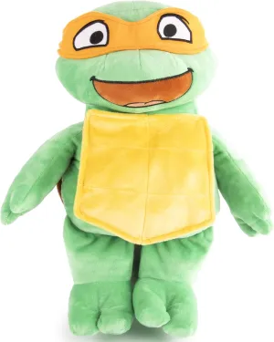 Jay Franco Weighted Nickelodeon Teenage Mutant Ninja Turtles Michaelangelo Plush Pillow Buddy - Super Soft Turtle Tots Character Pillow - Polyester Microfiber, 17 Inches, 2.5lbs