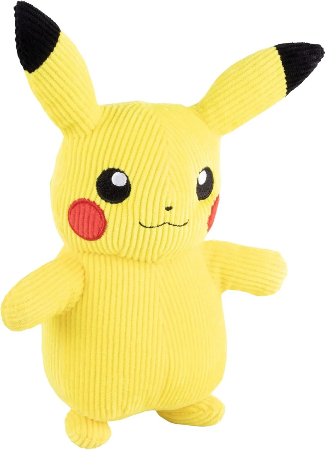Jazwares Pokémon 8" Pikachu Corduroy Fabric Plush - Officially Licensed - Quality Authentic & Soft Corduroy Stuffed Animal Toy - Limited Edition - Gift for Kids, Boys, Girls & Fans of Pokemon