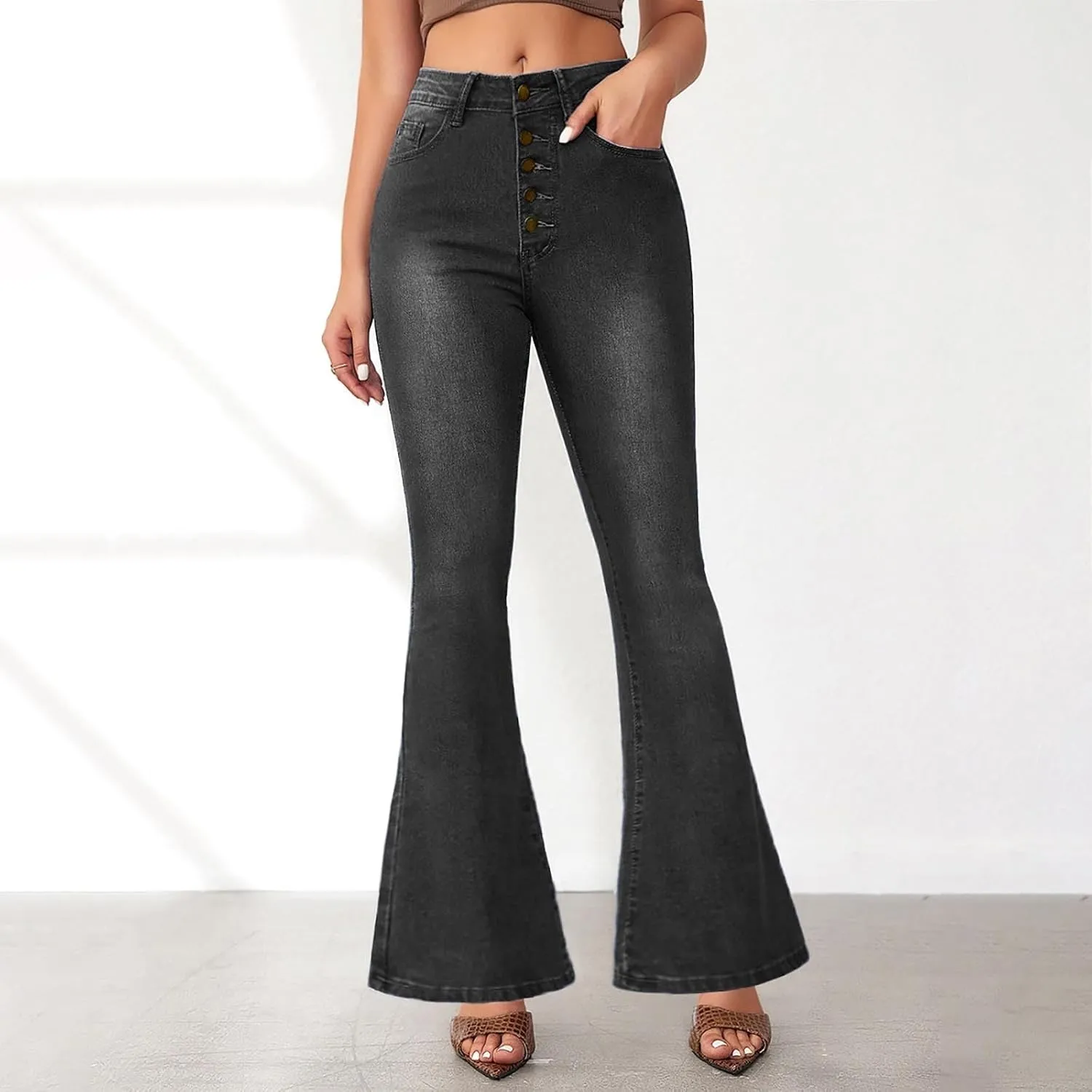 Jeans for Women 2025 Summer Trendy Boyfriend High Waisted Cargo Sweatpants Vintage Stretchy Pull On Denim Pants