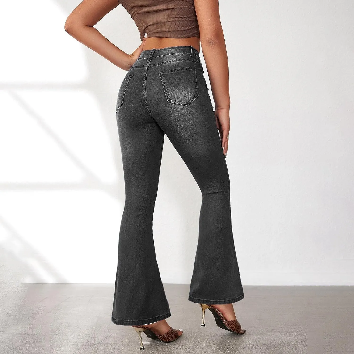 Jeans for Women 2025 Summer Trendy Boyfriend High Waisted Cargo Sweatpants Vintage Stretchy Pull On Denim Pants