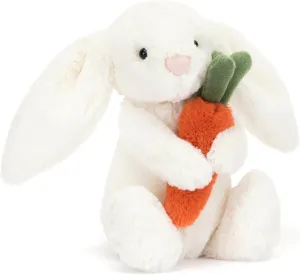 Jellycat Bashful Carrot Bunny Stuffed Animal, Small 7 inches - Rabbit & Bunny Plush Toy - Classic Children's Gift