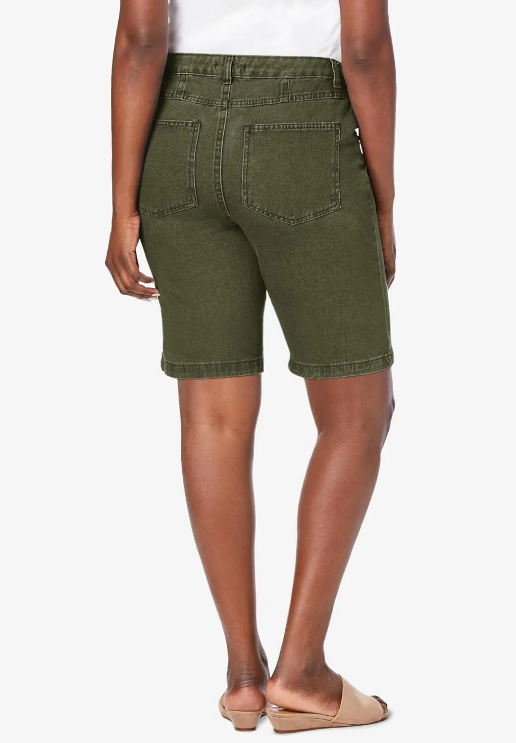 Jessica London Women's Plus Size Classic Cotton Denim Shorts