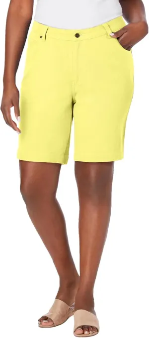 Jessica London Women's Plus Size Classic Cotton Denim Shorts