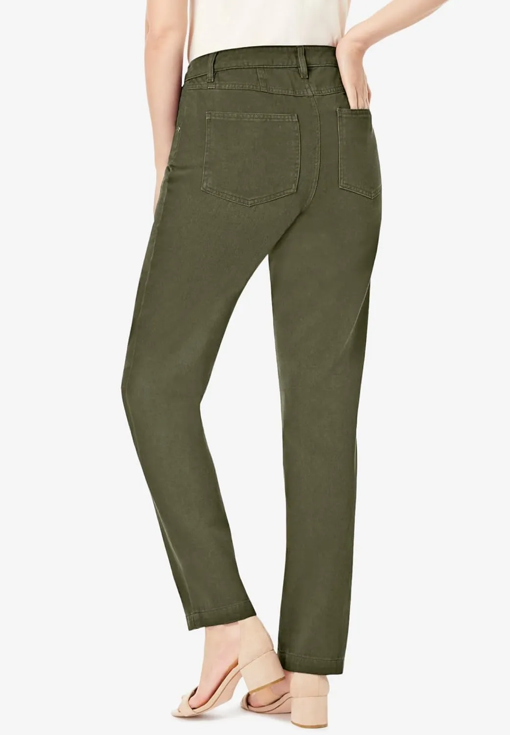Jessica London Women's Plus Size Classic Cotton Denim Straight-Leg Jean