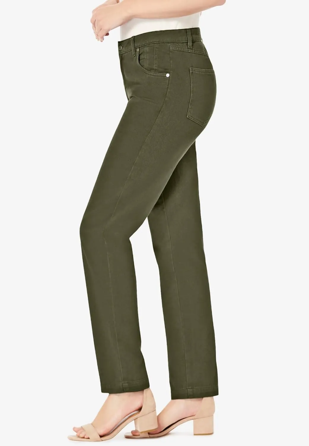 Jessica London Women's Plus Size Classic Cotton Denim Straight-Leg Jean