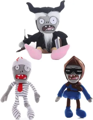 JHESAO 3 PCS Plants and Zombies Mummy Plush 1 2 Stuffed Zombies Set Toy Mummy Zombie PVZ Plushies Figure Soft Doll New