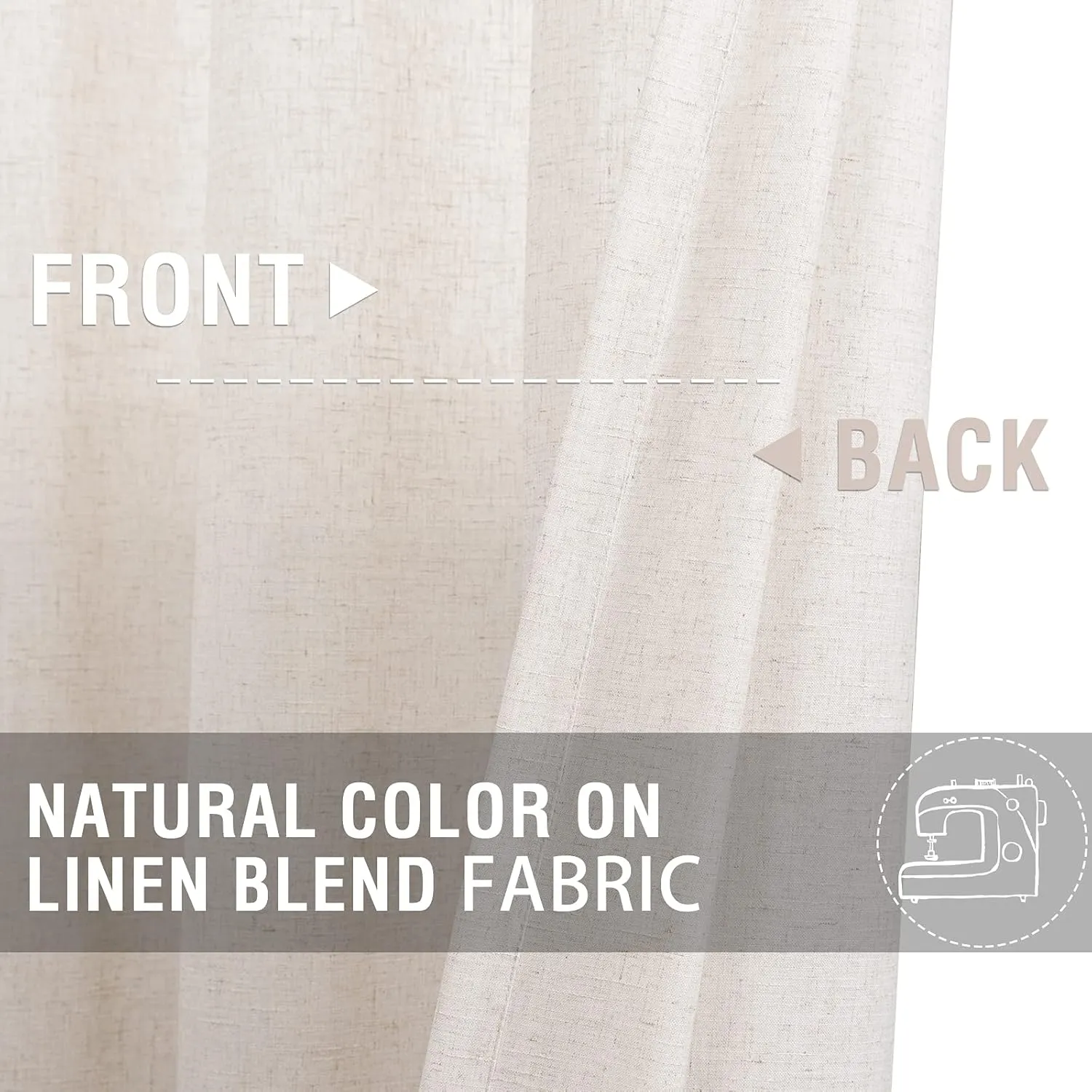 jinchan Beige Kitchen Curtains Linen Tier Curtains 24 Inch Farmhouse Cafe Drapes for Small Window Flax Country Rustic Rod Pocket Bathroom Laundry Room RV Light Filtering 2 Panels Crude