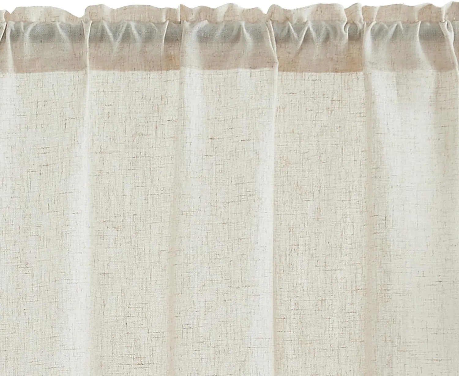 jinchan Beige Kitchen Curtains Linen Tier Curtains 24 Inch Farmhouse Cafe Drapes for Small Window Flax Country Rustic Rod Pocket Bathroom Laundry Room RV Light Filtering 2 Panels Crude
