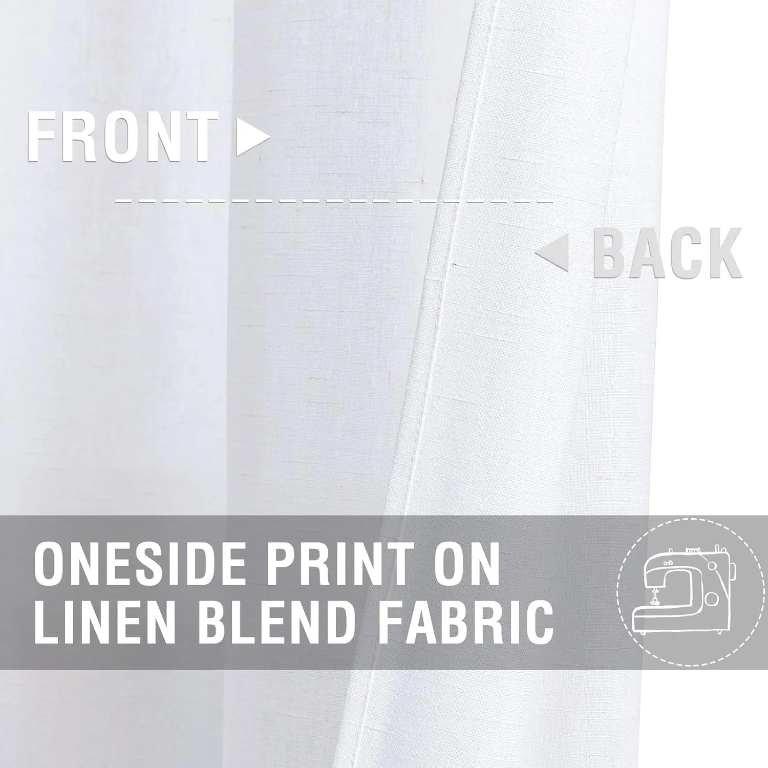 jinchan Kitchen Curtains Linen Tier Curtains 36 Inch Farmhouse Cafe Drapes for Small Window Flax Country Rustic Rod Pocket Bathroom Laundry Room RV Light Filtering 2 Panels White
