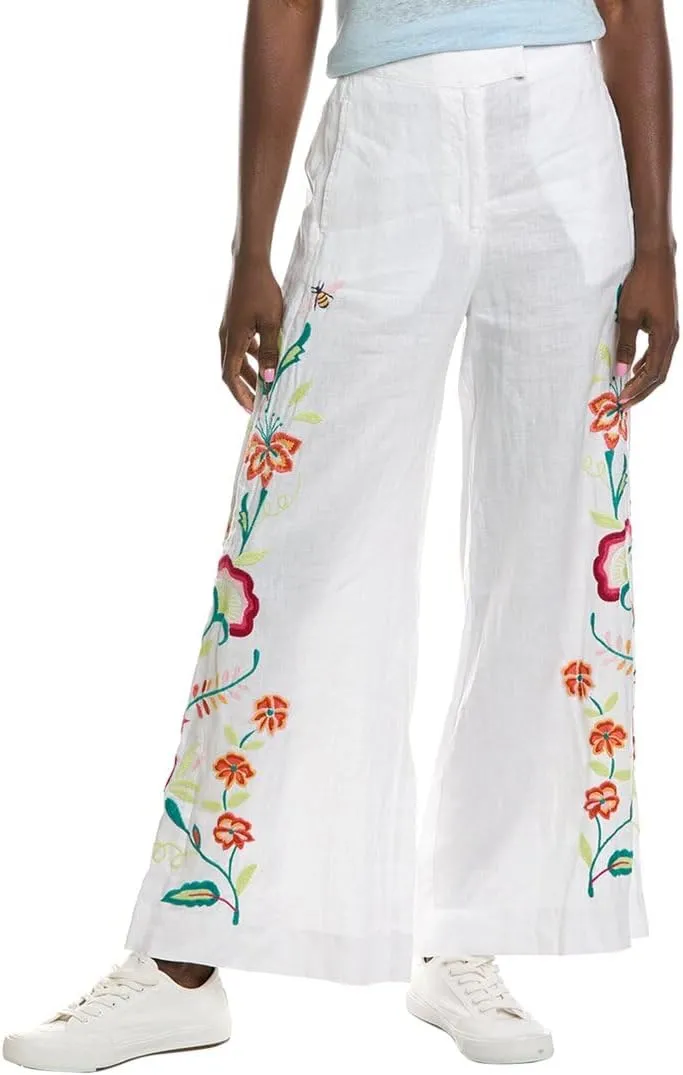 Johnny Was Women's Averi Wide Leg Linen Pant