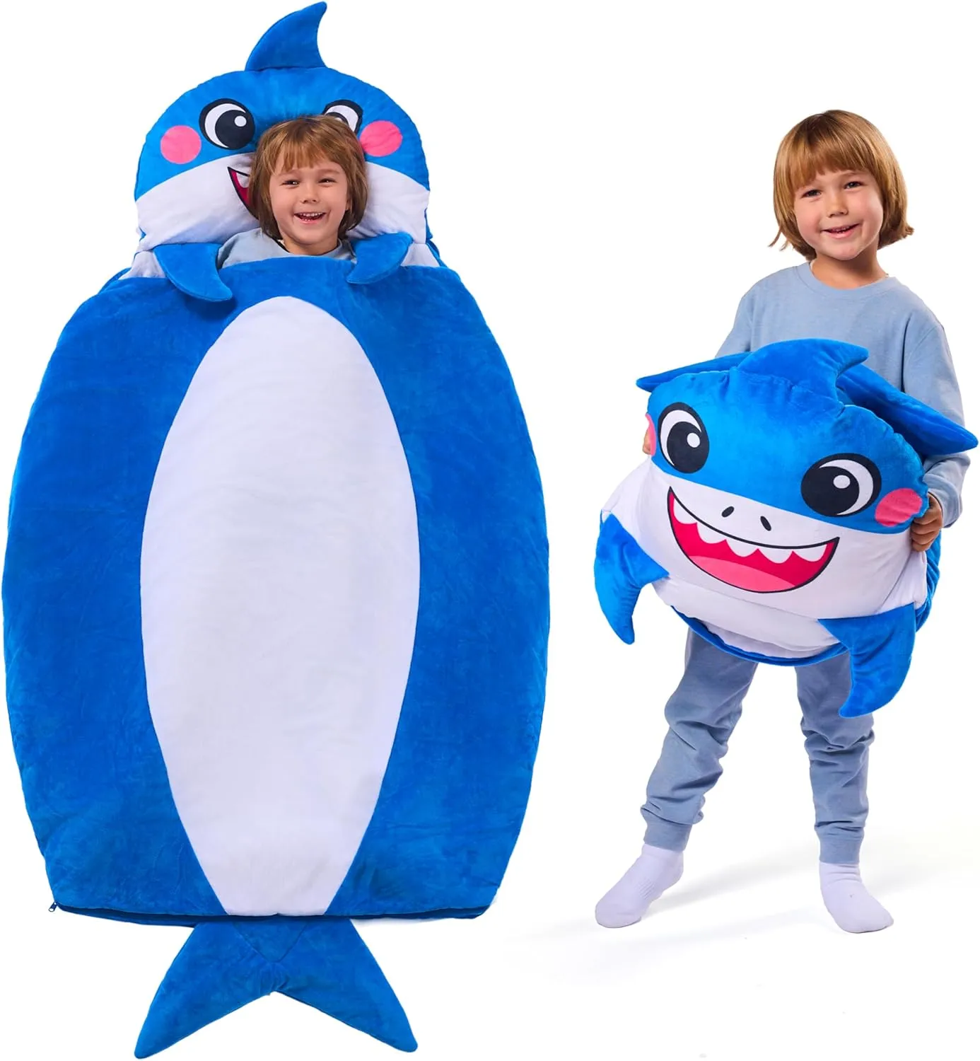 JOIEDOMI Kids Sleeping Bag Toddler Nap Mat with Pillow & Blanket 60" x 39" for Kids Ages 3  Soft Plush Sleeping Mat for Preschool and Boys Girls Kindergarten Daycare Sleepover