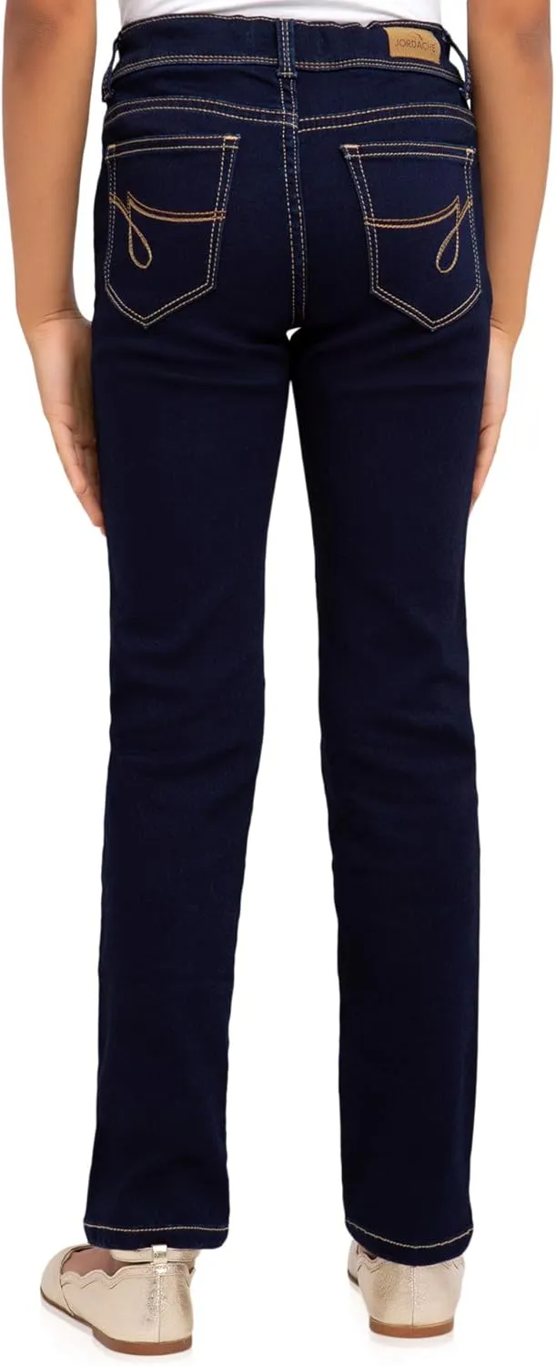 Jordache Girls BE Amazing Premium Skinny Jeans, Slim & Regular (Dark Rinse Enzyme Wash)