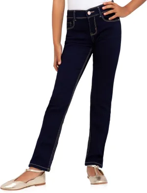 Jordache Girls BE Amazing Premium Skinny Jeans, Slim & Regular (Dark Rinse Enzyme Wash)