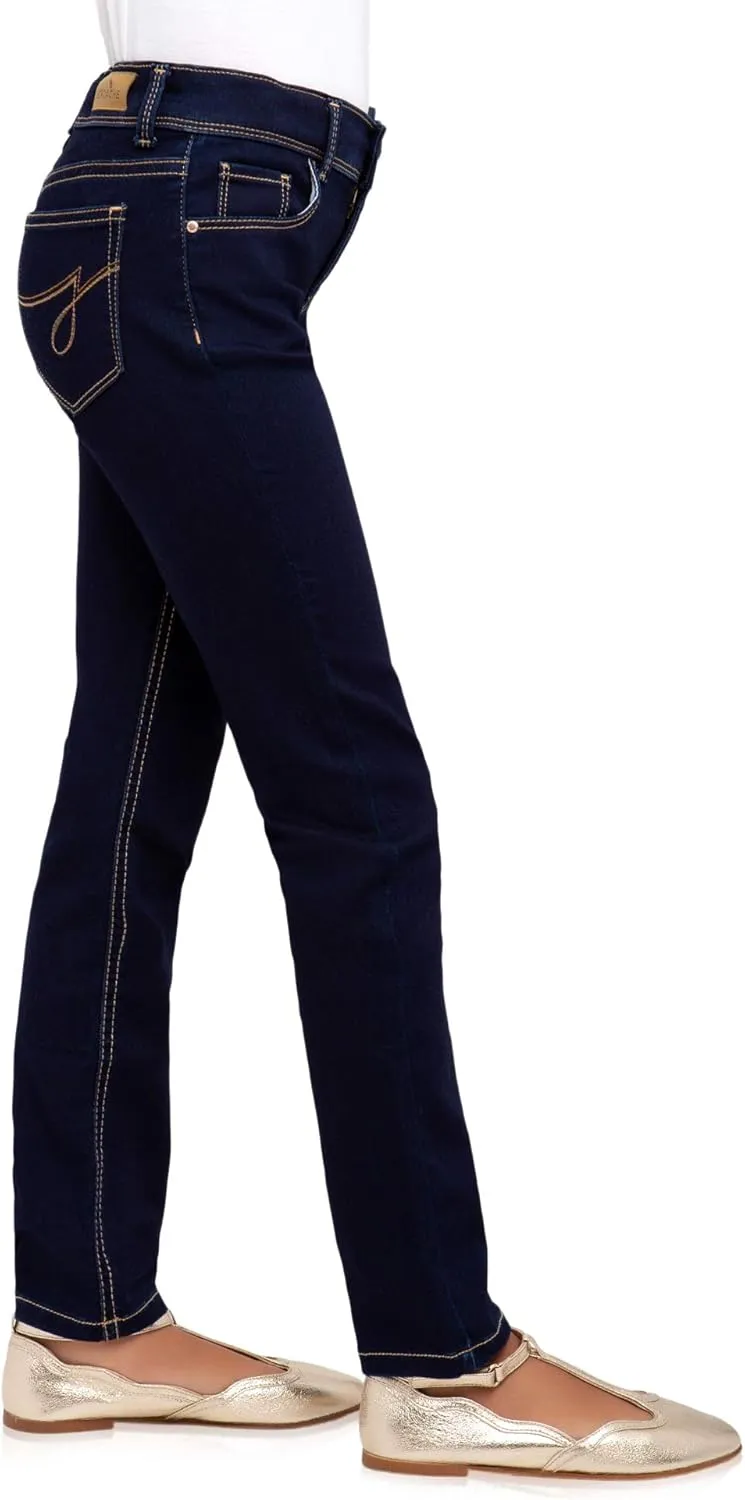 Jordache Girls BE Amazing Premium Skinny Jeans, Slim & Regular (Dark Rinse Enzyme Wash)