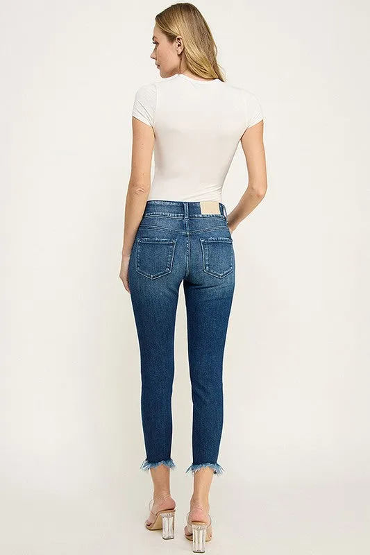Josephine High Rise Ankle Skinny with Double Button Jeans