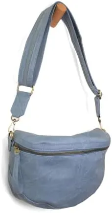 Joy Susan Women's Fashion Purse Laura Contrast Strap Sling Belt Bag