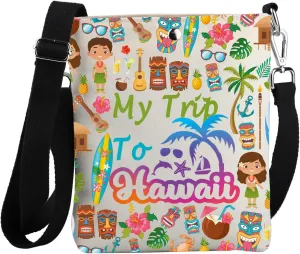 JYTAPP Hawaii Vacation Gift My Trip To Hawaii Crossbody Bag Purse for Women Hawaii Travel Gift Tropical Country Trip Bag