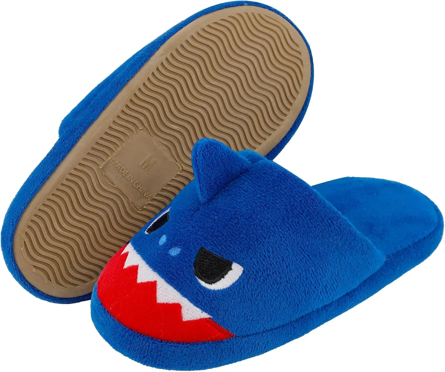 KAKU NANU Kids Slippers Fluffy Warm Rainbow Shoes Memory Foam Home Slides for Girls Boys