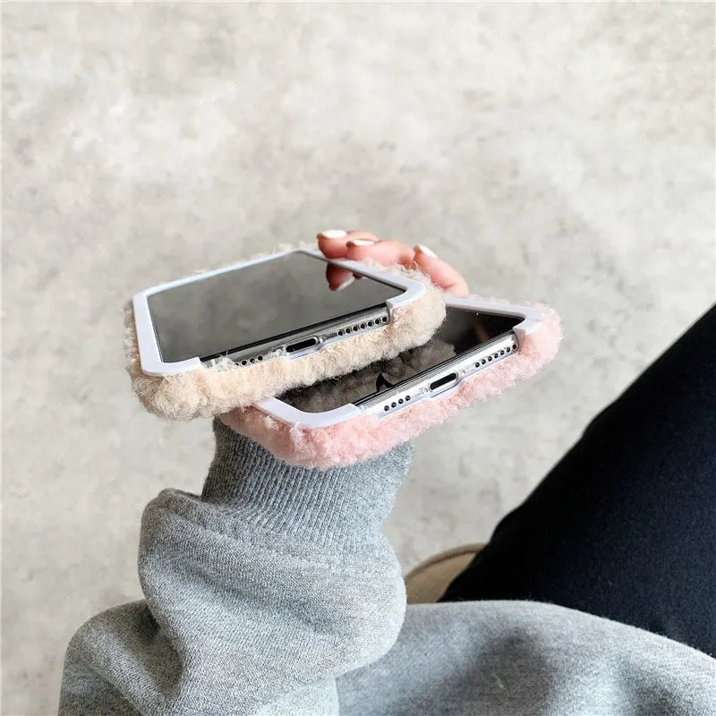 Kawaii Cartoon Bear Plush iPhone Case