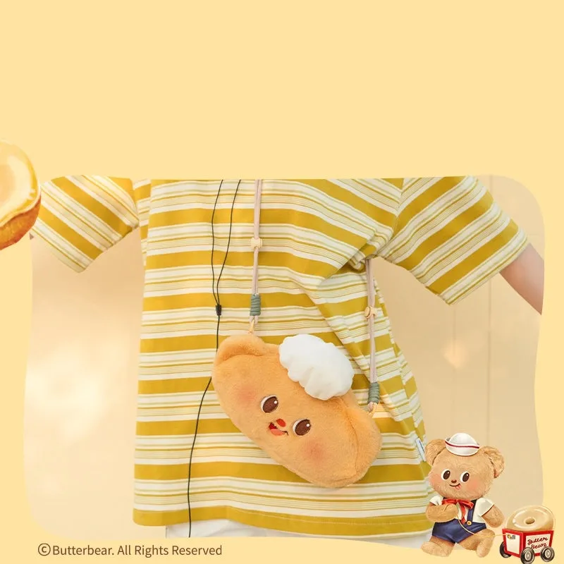 Kawaii Cartoon Butter Bear Plush Messenger Bag