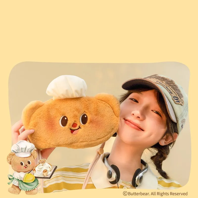 Kawaii Cartoon Butter Bear Plush Messenger Bag