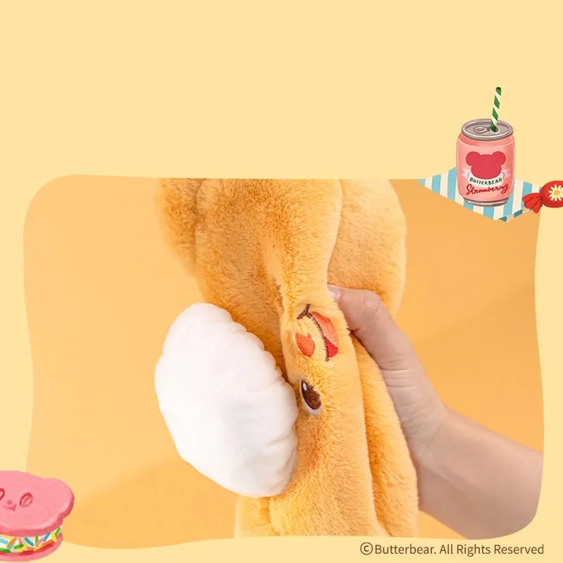 Kawaii Cartoon Butter Bear Plush Messenger Bag