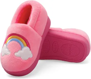 Kids Boys Girls Warm Slippers Kids Non-Slip Winter Indoor Household Shoes