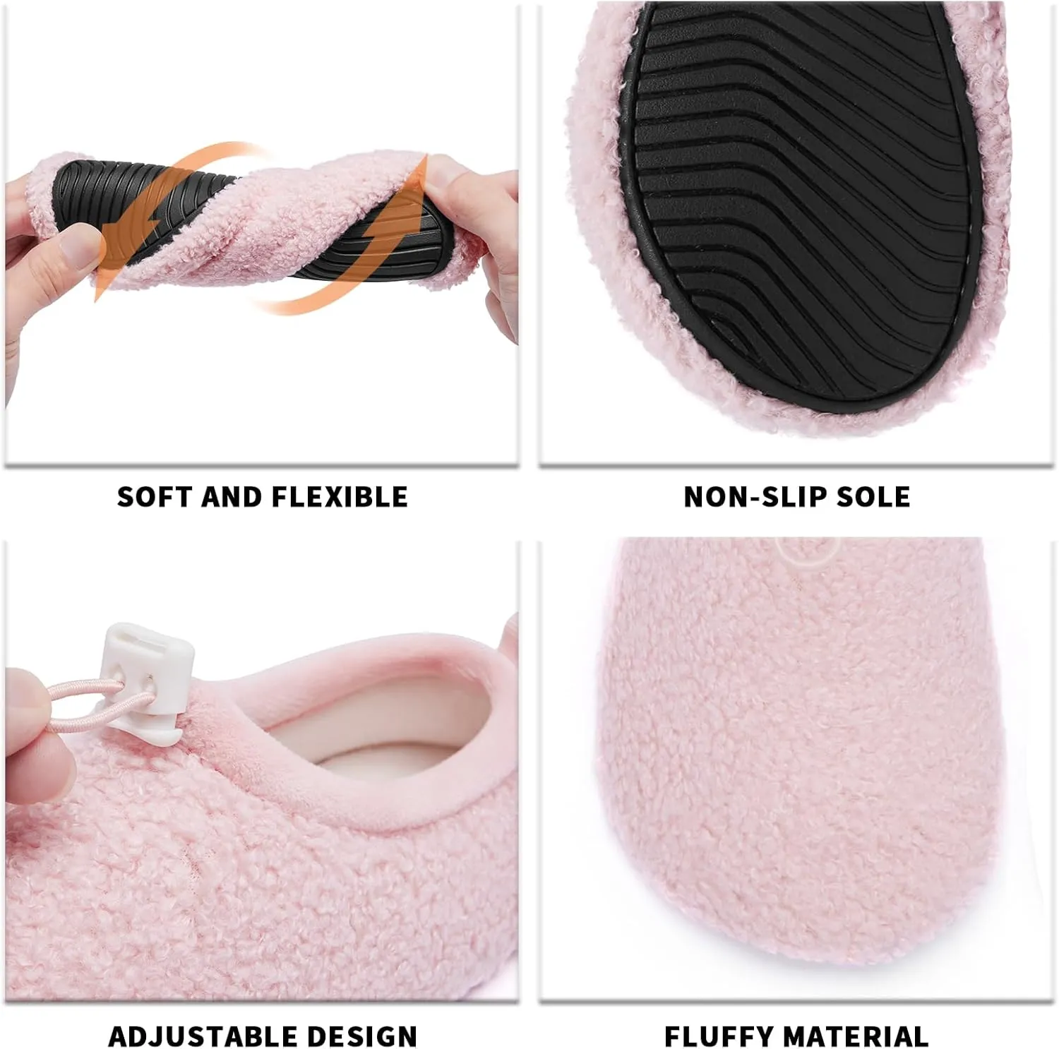 Kids Cozy Slippers Winter Warm House slippers Socks Anti-Skid shoes (Toddler/Little Kid/Big Kid)