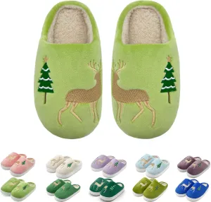 Kids Reindeer Slippers - Soft, Cozy, Non-Slip Indoor Shoes for Toddlers - Christmas Gifts for Boys & Girls