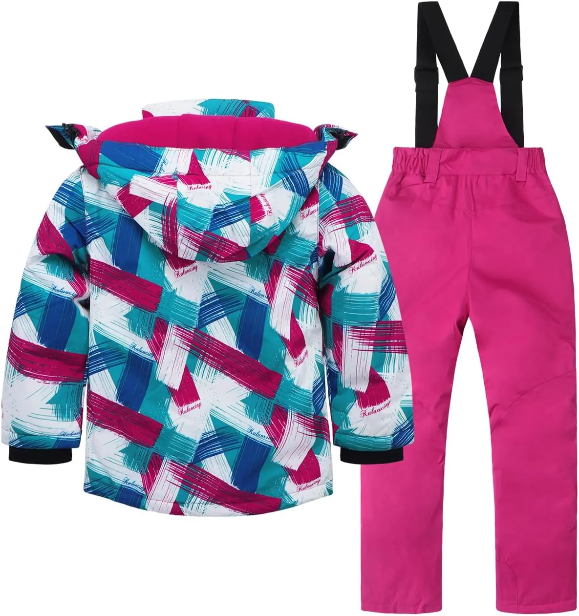 Kids Ski Jacket & Pants Set Winter Snowboarding Rain Coats Girls Boys Snow Suits