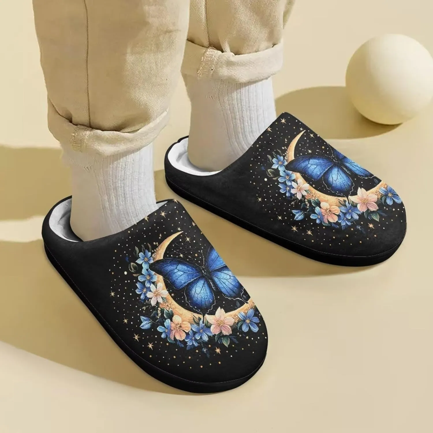 Kids Slippers Anti-slip Plush Slippers Cozy House Slippers Winter Bedroom Slippers for Home