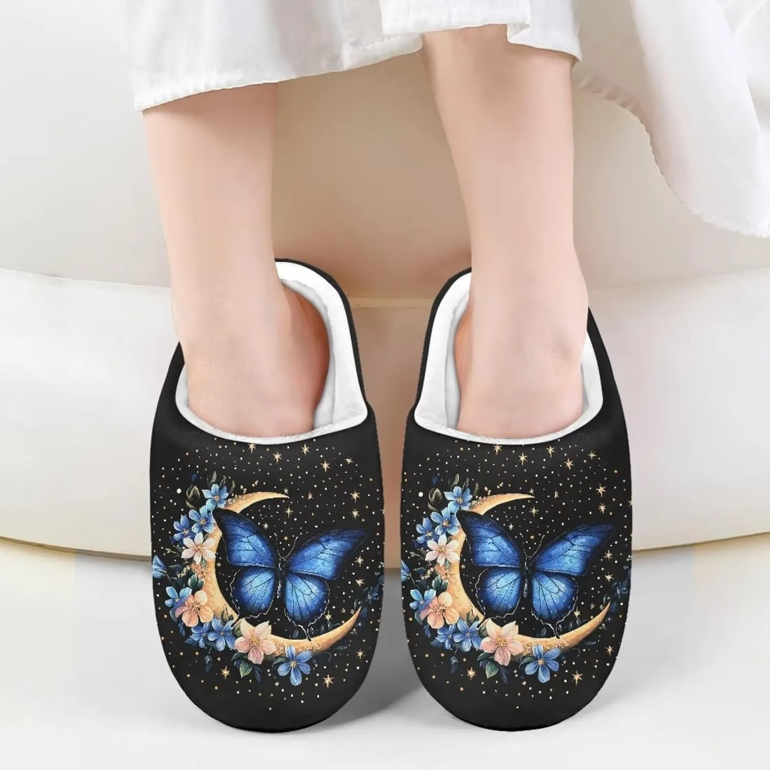Kids Slippers Anti-slip Plush Slippers Cozy House Slippers Winter Bedroom Slippers for Home