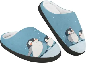 Kids Slippers Winter Plush Warm Slippers Animal Print House Shoes Soft Fuzzy Slippers Indoor Non Slip Cotton Shoes for Boys Girls US 9-15