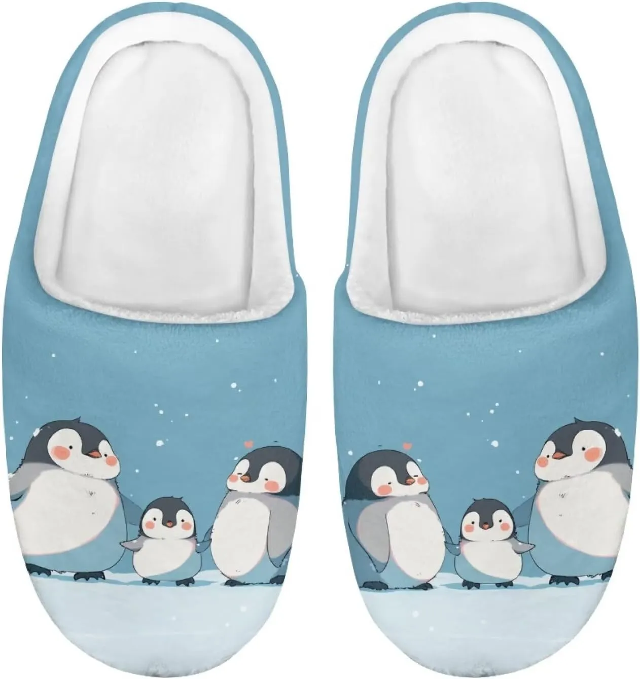 Kids Slippers Winter Plush Warm Slippers Animal Print House Shoes Soft Fuzzy Slippers Indoor Non Slip Cotton Shoes for Boys Girls US 9-15