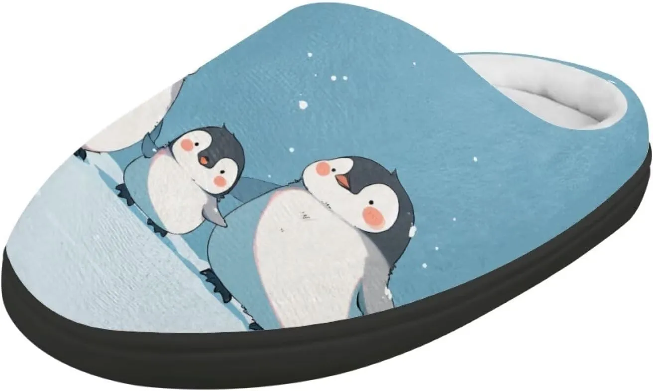 Kids Slippers Winter Plush Warm Slippers Animal Print House Shoes Soft Fuzzy Slippers Indoor Non Slip Cotton Shoes for Boys Girls US 9-15