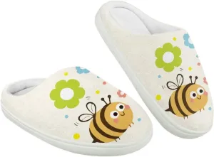 Kids Winter Warm Cotton Slippers Soft Plush Slippers Indoor Non Slip Flannel Fuzzy House Shoes for Boys Girls US 9-15