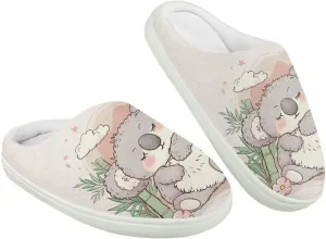 Kids Winter Warm Cotton Slippers Soft Plush Slippers Indoor Non Slip Flannel Fuzzy House Shoes for Boys Girls US 9-15