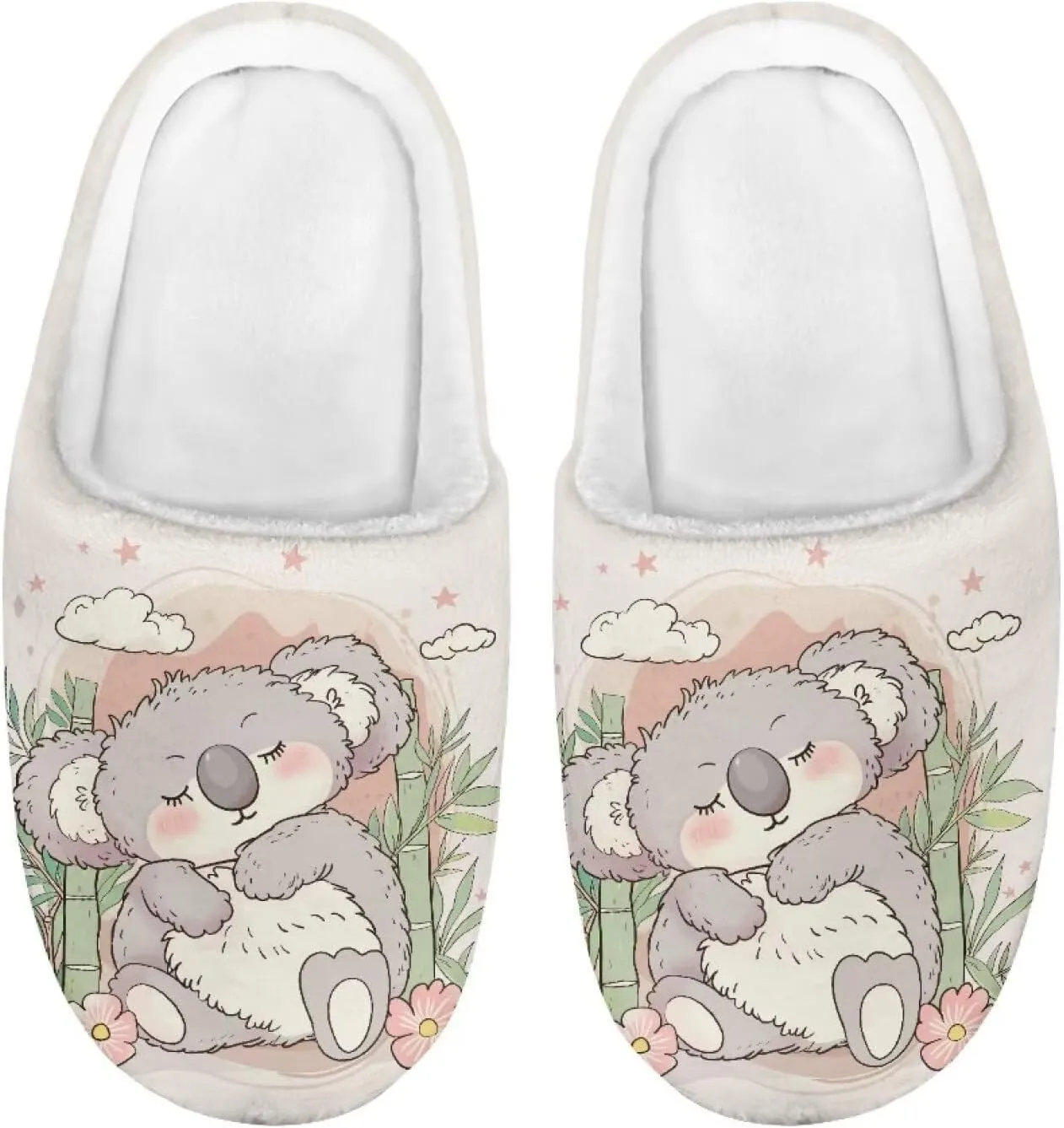 Kids Winter Warm Cotton Slippers Soft Plush Slippers Indoor Non Slip Flannel Fuzzy House Shoes for Boys Girls US 9-15