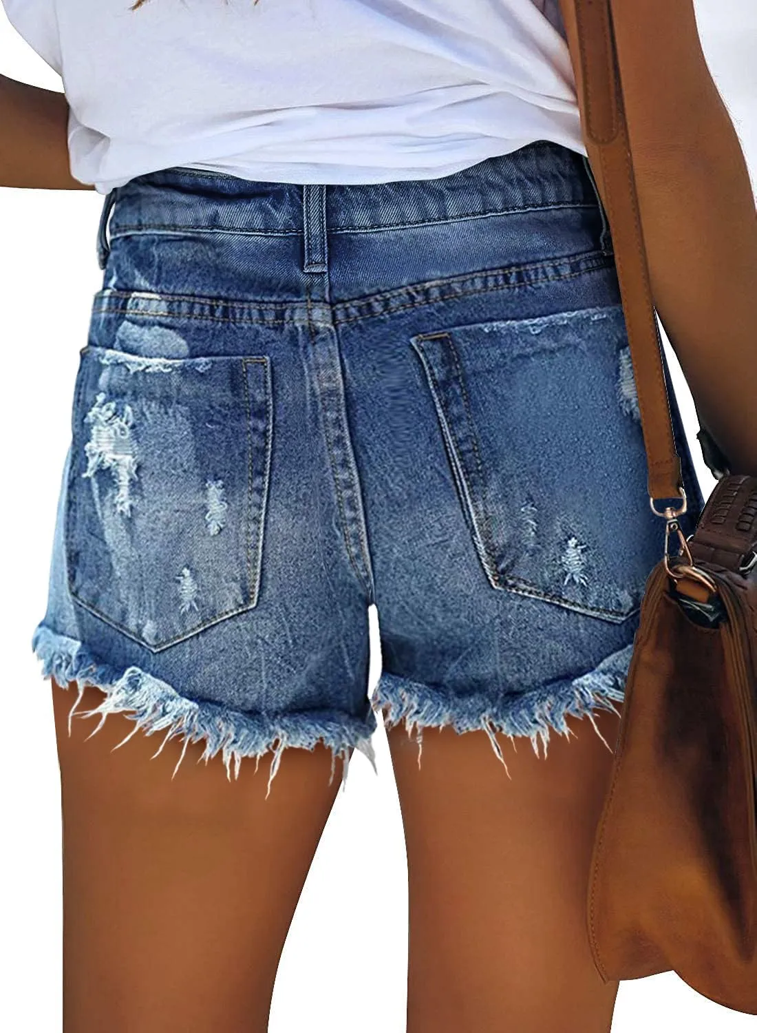 KISSMODA Women's Casual Denim Shorts Summer Jeans Stretchy Hot Short Pants