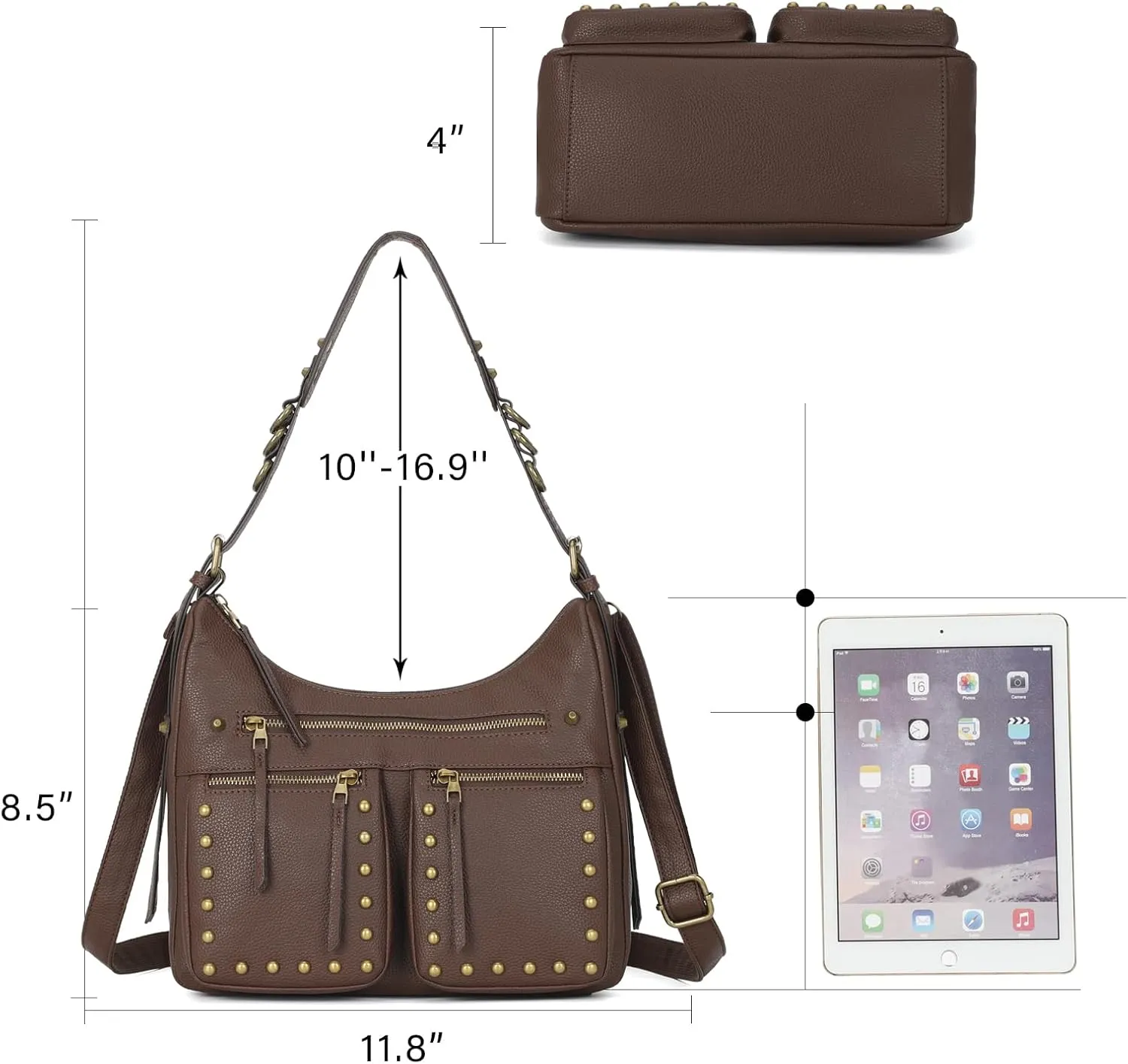 KL928 Large Hobo Shoulder Bag for Women Soft Faux Leather Handbags Fashion Tote Purse Adjustable Strap