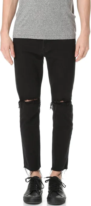 ksubi Men's Black Beard Chitch Chop Distressed Jeans