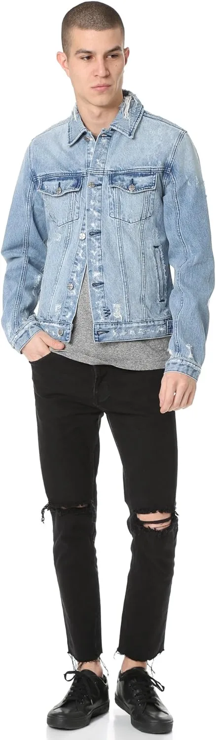 ksubi Men's Black Beard Chitch Chop Distressed Jeans
