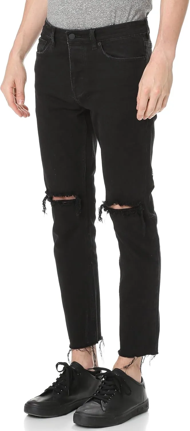 ksubi Men's Black Beard Chitch Chop Distressed Jeans