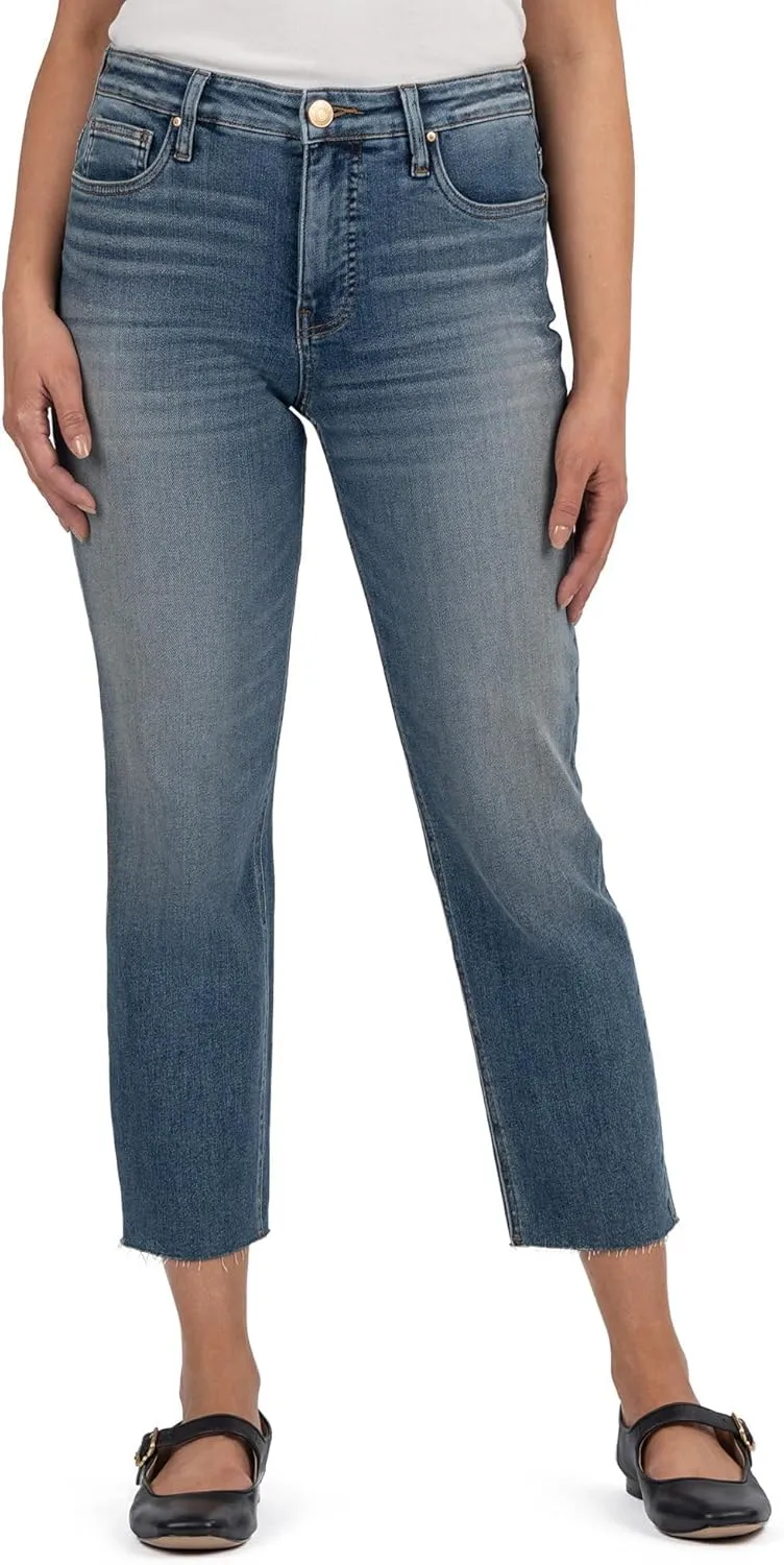 KUT from the Kloth Women's Rachael High Rise Fab Ab Mom Raw Hem