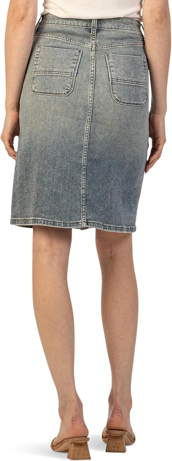 KUT from the Kloth Women's Rose Skirt Button Front Portchop Pocket